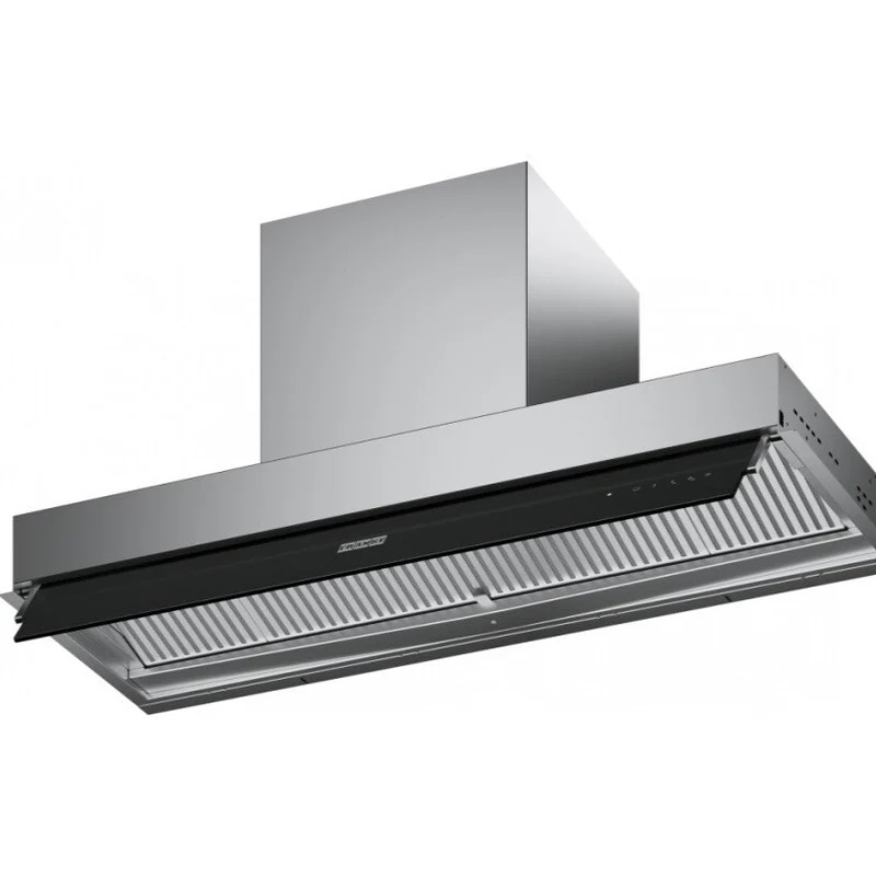 CAPPA Franke FMY DRIP-FREE 60 Mythos Cappa sottopensile cm. 60 - inox satinato/vetro nero 305.0705.339