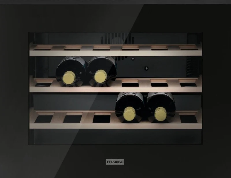 CANTINA VINO Franke FMY 24 WCR N BK Mythos Cantina vino incasso cm. 59 h. 45 - 24 bottiglie - cristallo nero - 131.0717.412