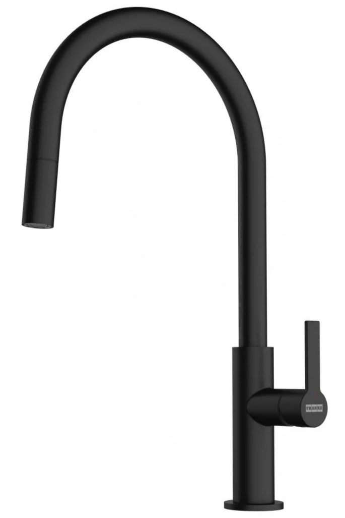 MISCELATORE Franke Maris Slim J Rubinetto da cucina nero con bocca estraibile 115.0728.389
