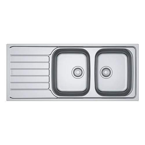 LAVELLO Franke SKL 621 Spark Lavello 2 vasche incasso 116 x 50 con gocciolatoio reversibile - dekor 101.0716.430