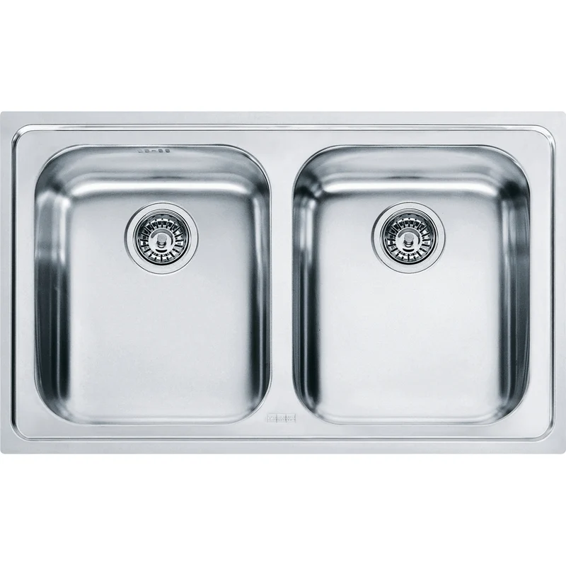 LAVELLO Franke LLX 620 Logica Line Lavello 2 vasche incasso 79 x 50 - inox satinato 101.0153.289