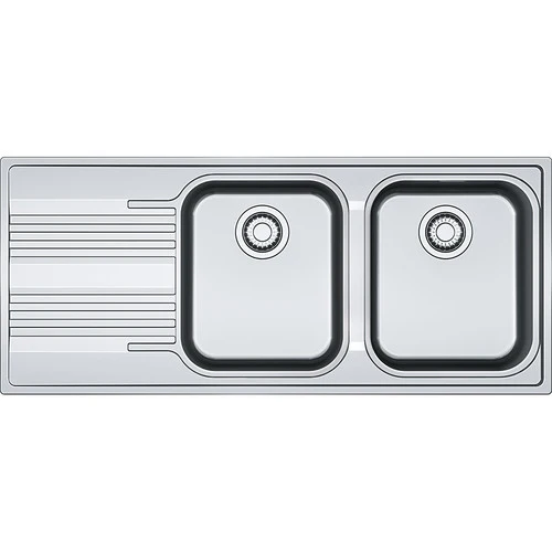 LAVELLO Franke SRX 621 Smart Lavello 2 vasche incasso 116 x 50 con gocciolatoio sinistro - inox satinato 101.0356.896