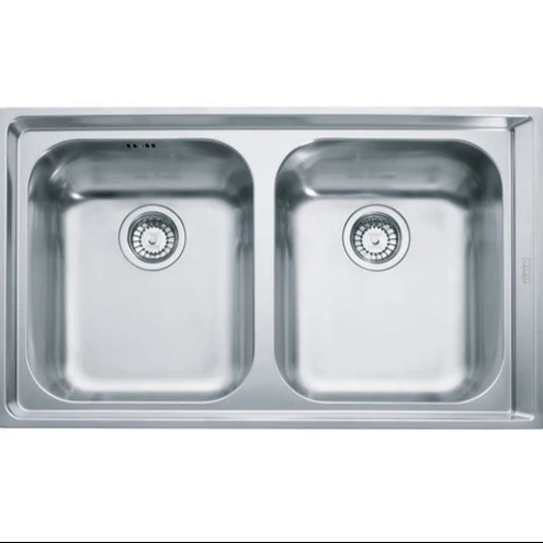 LAVELLO Franke NEX 220 Neptune Lavello 2 vasche semifilo/filotop 86 x 51 - inox satinato 127.0059.656