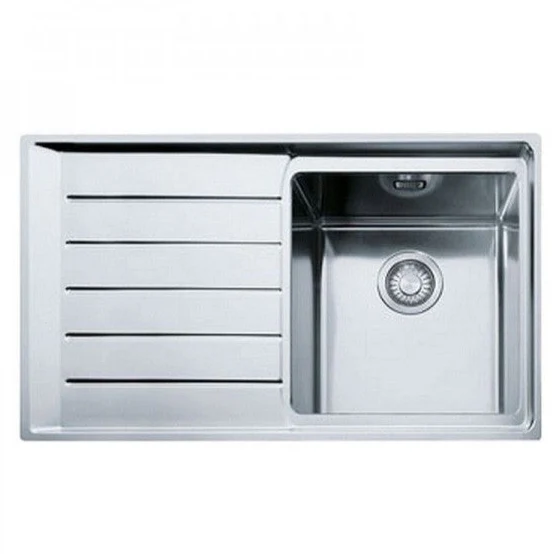 LAVELLO Franke NPX 611 Neptune Plus Lavello 1 vasca incasso 86 x 51 con gocciolatoio sinistro - inox satinato 101.0068.360
