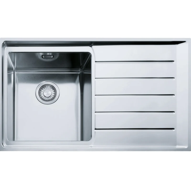 LAVELLO Franke NPX 611 Neptune Plus Lavello 1 vasca incasso 86 x 51 con gocciolatoio destro - inox satinato 101.0068.368