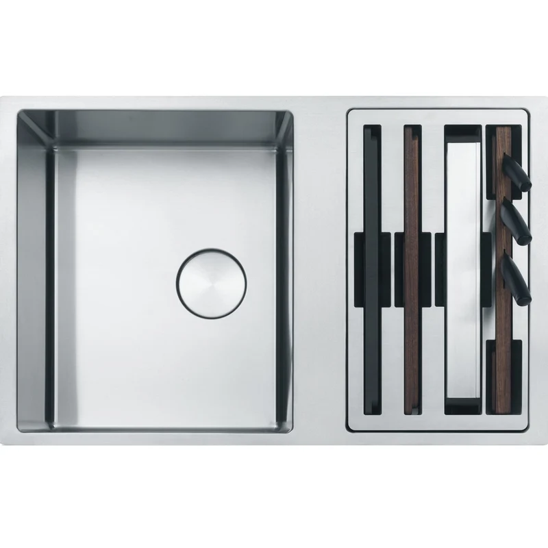 LAVELLO Franke BWX 120-41-27 Box Center Lavello 2 vasche sottotop 82 x 52 - inox satinato 122.0579.553