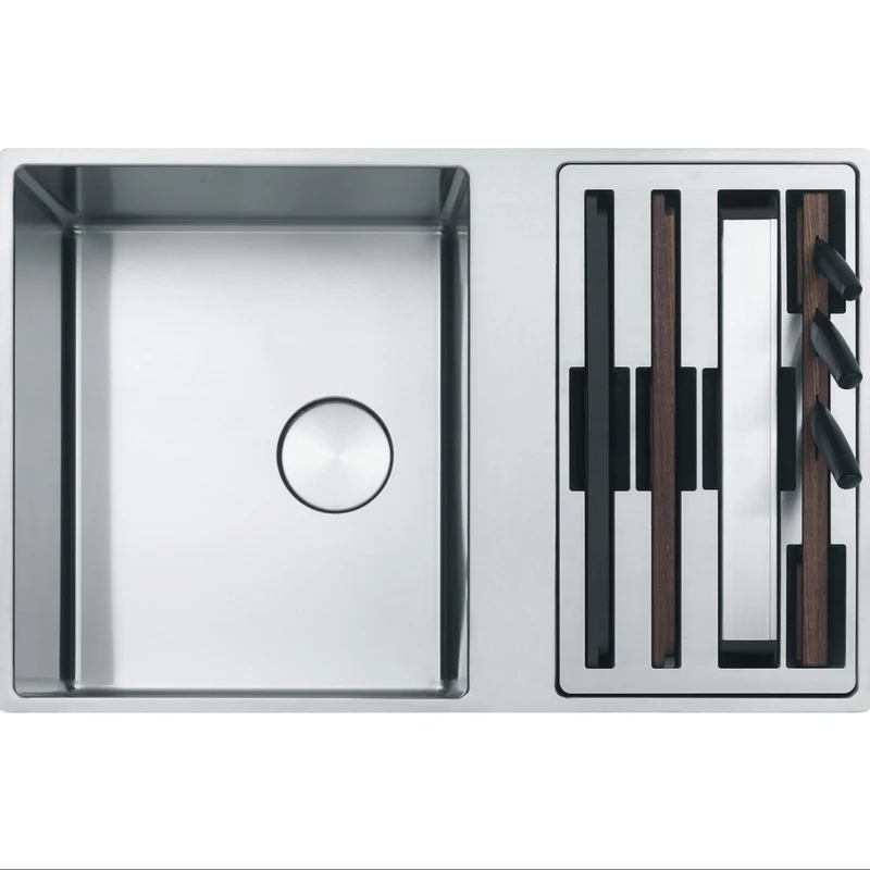 LAVELLO Franke BWX 220-41-27 Box Center Lavello 2 vasche semifilo/filotop 79 x 51 - inox satinato 127.0579.559