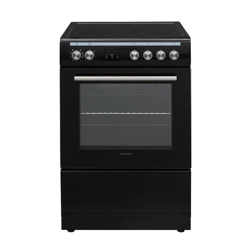 Daewoo F6EV19BM2FR 60x60cm Freestanding Vitroceramic Single Oven, Black