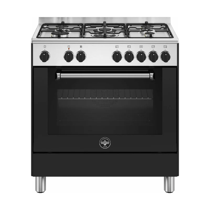 CUCINA La Germania AMN855ENEV/24 SERIE Americana 80 X 50 NERO 5 fuochi a gas - forno elettrico multifunzione