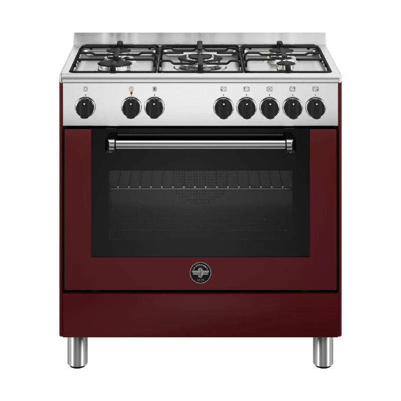 CUCINA La Germania AMN855EVIV/24 SERIE Americana 80 X 50 BORDEAUX 5 fuochi a gas - forno elettrico multifunzione