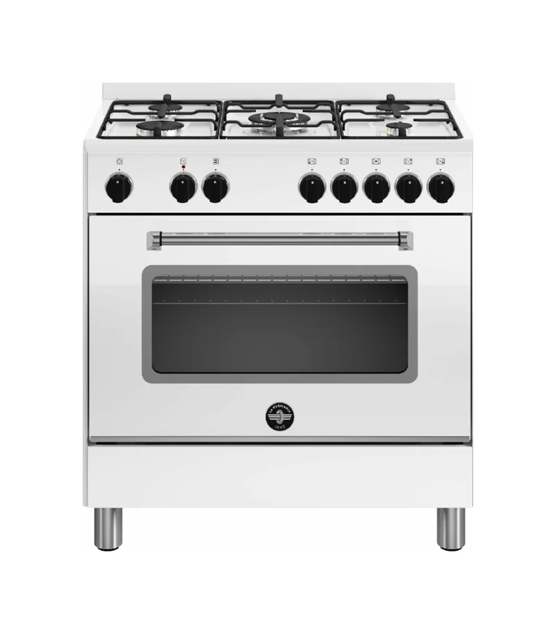 CUCINA La Germania AMN855EBV/24 SERIE Americana 80 X 50 bianco 5 fuochi a gas - forno elettrico multifunzione