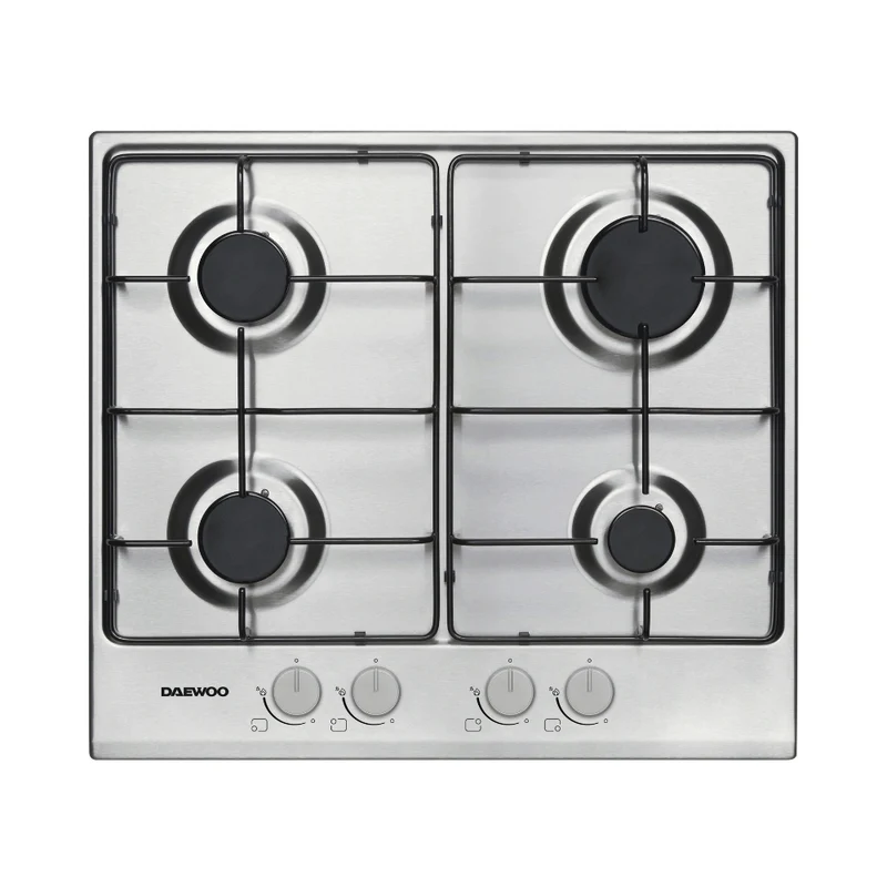 Daewoo H6G40L2IT Built-In 60cm Gas on Metal Hob, Knob Control
