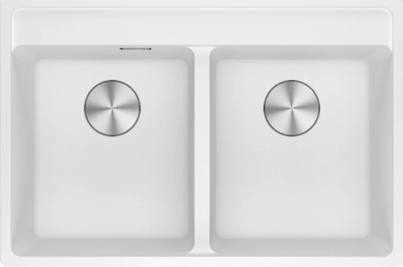 LAVELLO Franke MRG 620-35-35 TL Maris Lavello 2 vasche incasso 76 x 51 - bianco 114.0661.678