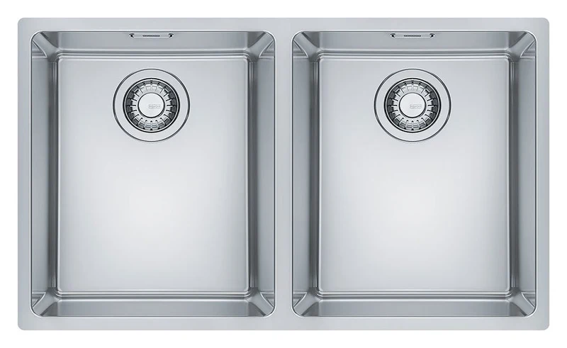 LAVELLO Franke MRX 220 34-34 Maris Lavello 2 vasche semifilo/filotop 74 x 44 - inox satinato 127.0525.281