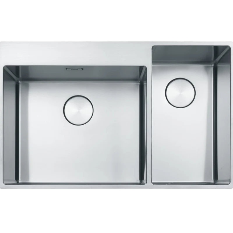 LAVELLO Franke BXX 220-50-27 Box Lavello 2 vasche semifilo/filotop 82 x 51 - inox satinato 127.0586.160