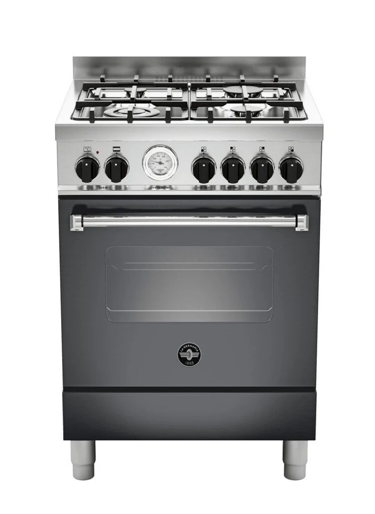CUCINE La Germania AMN664ENET SERIE Americana 60 X 60 NERO 4 fuochi a gas - forno elettrico multifunzione
