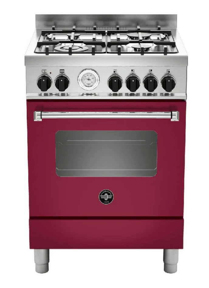 CUCINA La Germania AMN664EVIT SERIE Americana 60 x 60 BORDEAUX 4 fuochi a gas - forno elettrico multifunzione
