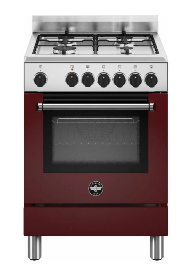 CUCINA La Germania AMN664EVIV/24 SERIE Americana 60 X 60 BORDEAUX 4 fuochi a gas - forno elettrico multifunzione