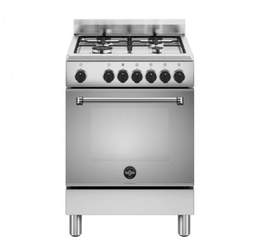 CUCINA La Germania AMN664EXV/24 SERIE Americana 60 X 60 INOX 4 fuochi a gas - forno elettrico multifunzione
