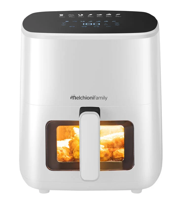 MELCHIONI FAMILY MARIANNA NEW WHITE FRIGGITRICE AD ARIA, capacità 5 l, Max potenza 1500 W, Bianco / Plastica