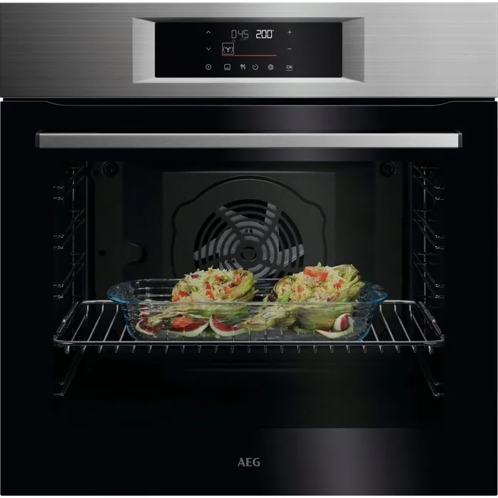 FORNO Aeg NBU5P40PM serie 5000 forno elettrico multifunzione, cm. 60, 72 litri, pirolitico, display EXPlore+, classe a++, inox antimpronta