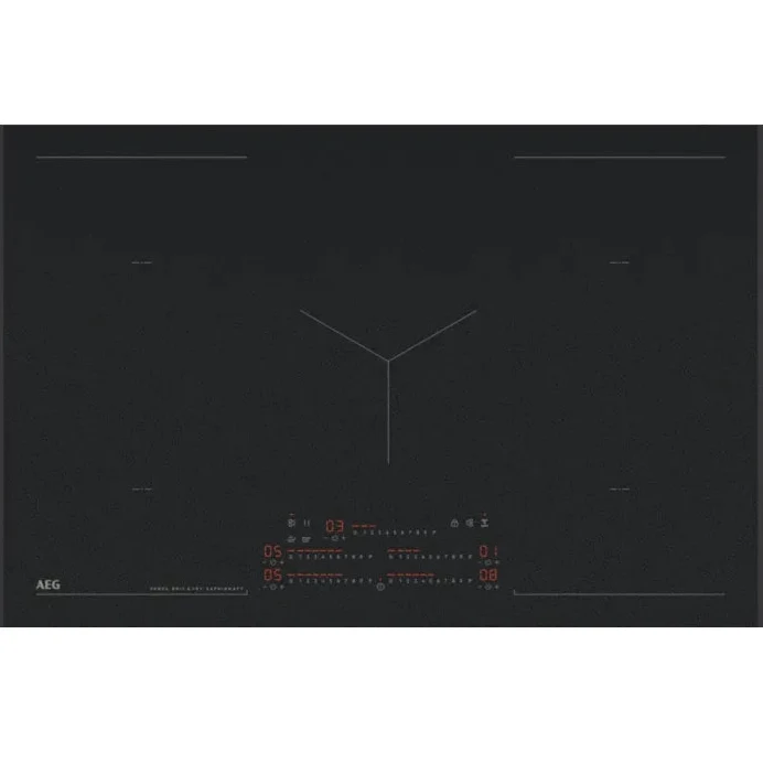 Piano cottura Aeg NIK85M30AZ 8000 Piano cottura a induzione 80 cm, 5 zone, SenseBoil & Fry, SaphirMatt nero opaco