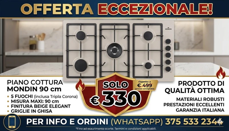 PIANO COTTURA MONDIN 90cm AVENA