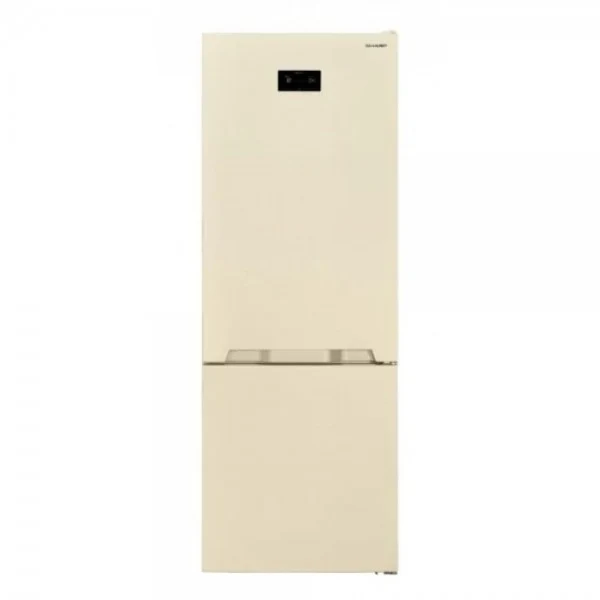 FRIGORIFERO COMBINATO SHARP SJ-NBA34IHXJE - 70 cm - Beige - Total no Frost - Classe F - Volume 481 L - Maniglie Integrate - Altezza 192 cm - cerniere a destra reversibile