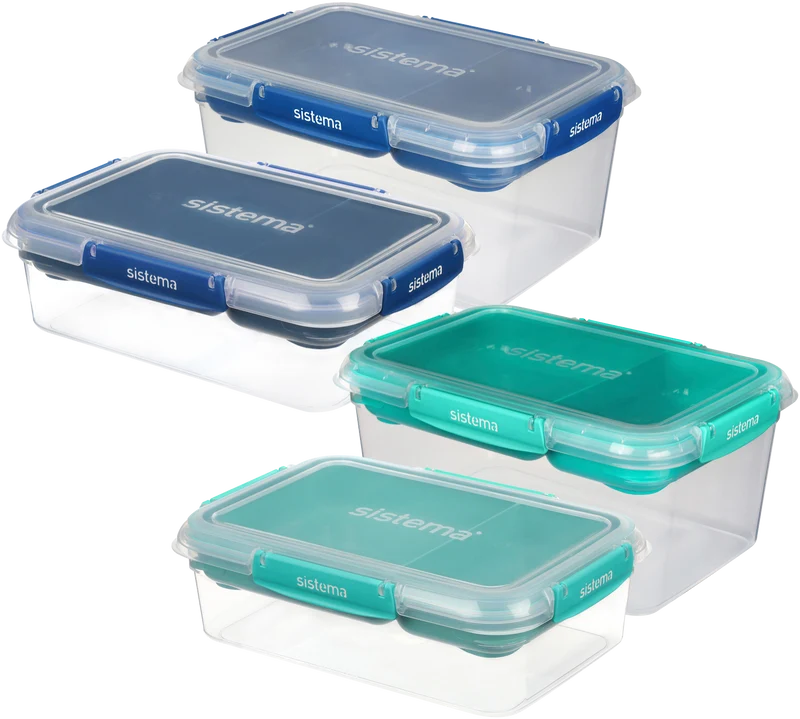 Sistema 4 Pack Stax TO GO Food Storage Containers