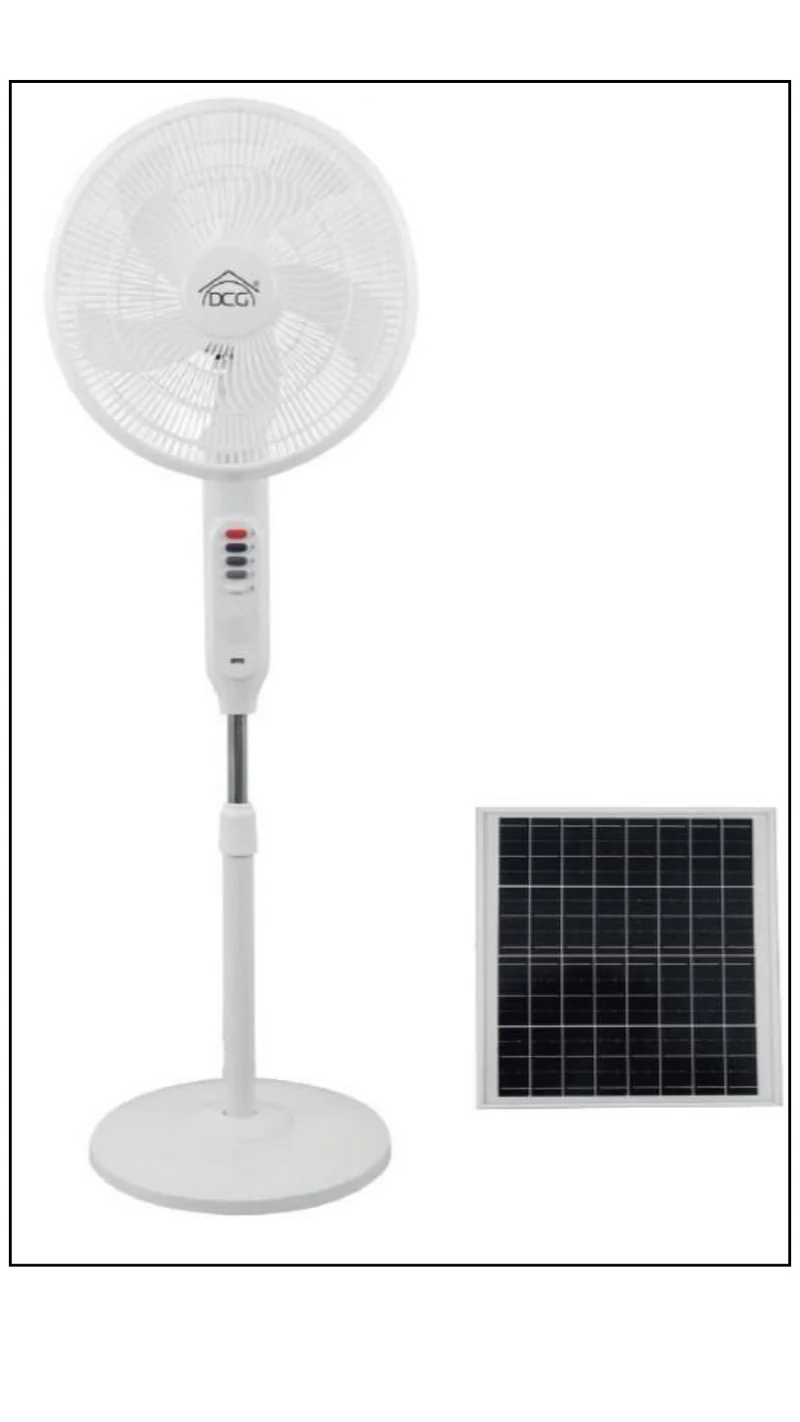 DCG VE2210S Ventilatore a piantana con pannello solare 120H