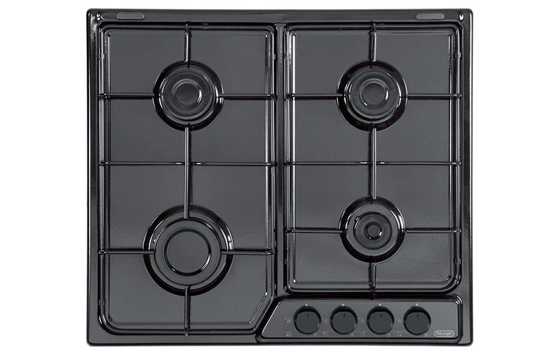 De’Longhi FFN 46 ASV piano cottura Nero Da incasso 58 cm Gas 4 Fornello(i)