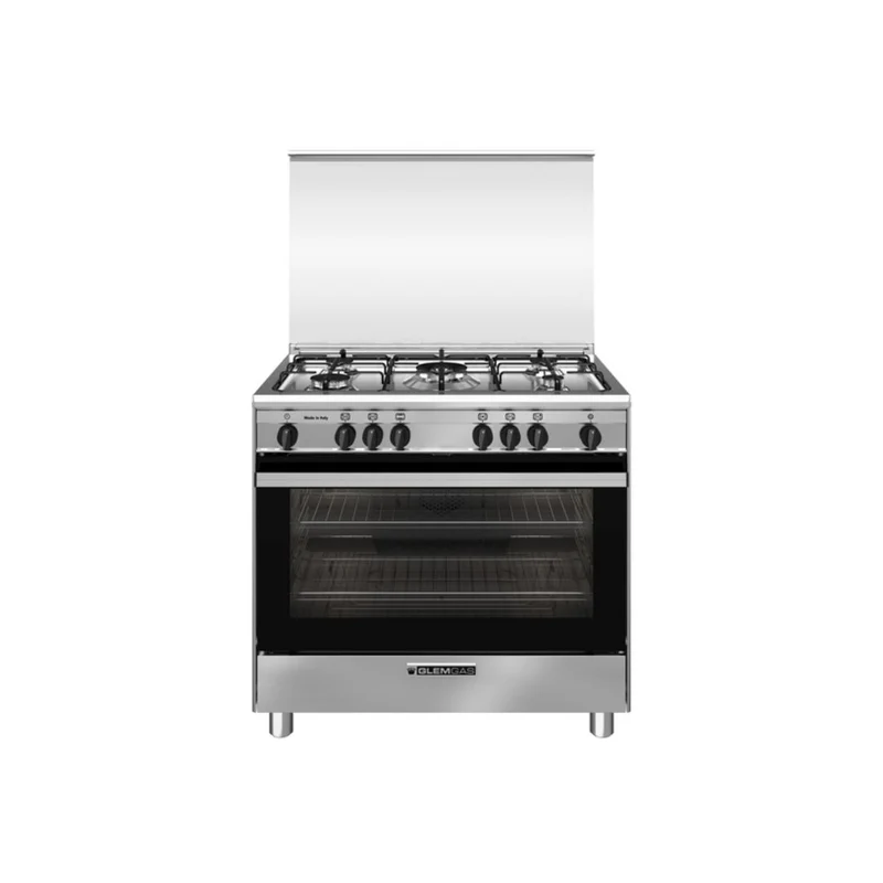Glem Gas Cucina a Gas SA965VI Acciaio Inox 90X60 con Forno Ventilato