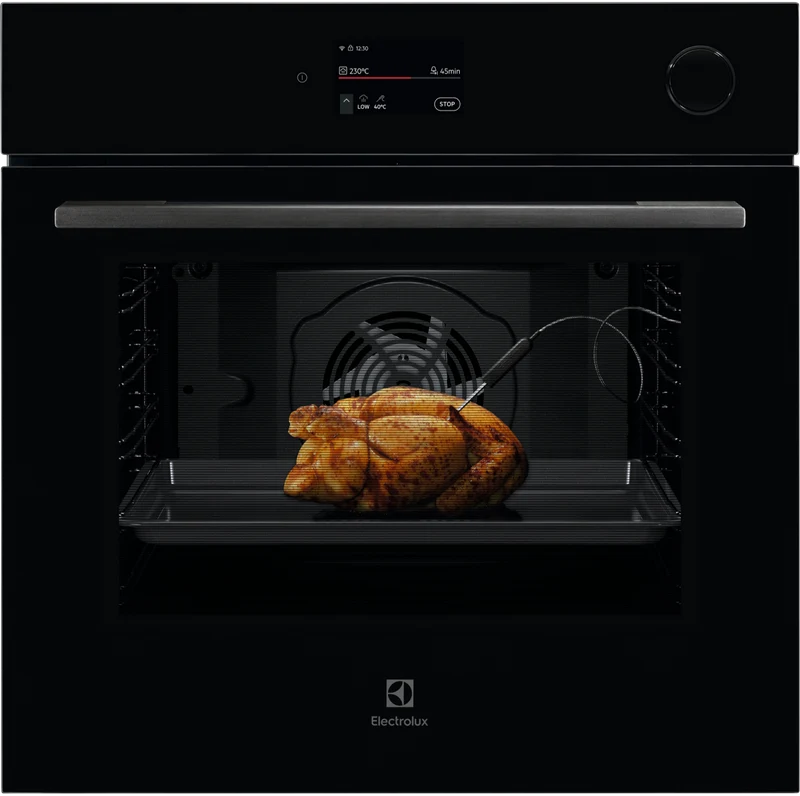 Electrolux 60cm Pyrolytic Oven with Added Steam and Food Probe, 22 Function, Black - 700 Series