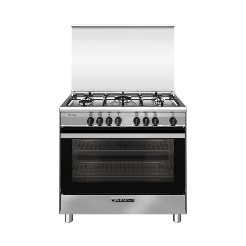 Glem Gas SA965MI6 Cucina a Gas Acciaio Inox 90X60 con Forno Ventilato