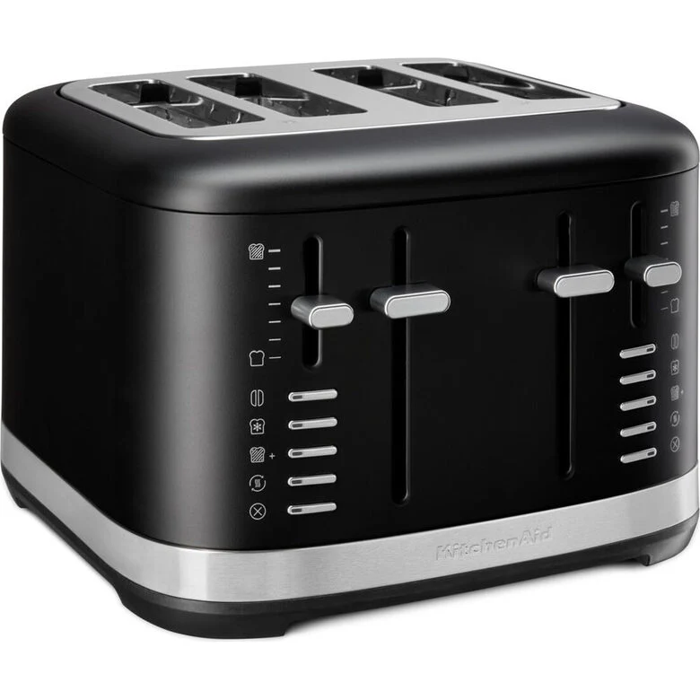 KitchenAid 5KMT4109EBM 7 Tostapane 4 fetta/e 1640 W Nero, Acciaio inox