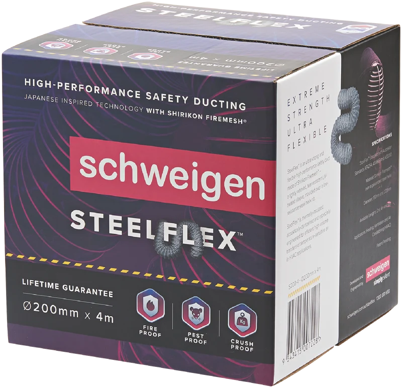 Schweigen 200mm Steelflex Ducting 4m