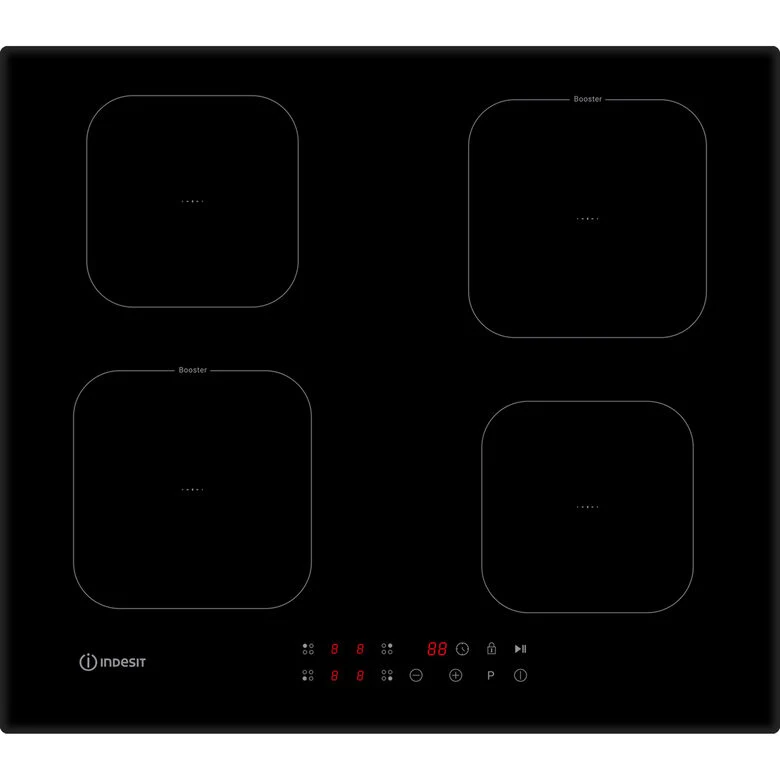 Indesit IS F 18Q60 NE Piano cottura a induzione 60cm, 4 zone, comandi +/-