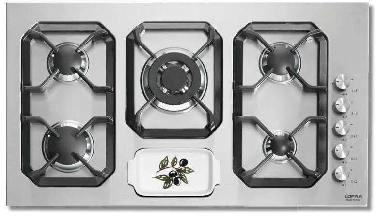 Lofra HLS9U0 Piano Cottura Stainless steel Da incasso Gas 5 Fornello(i)
