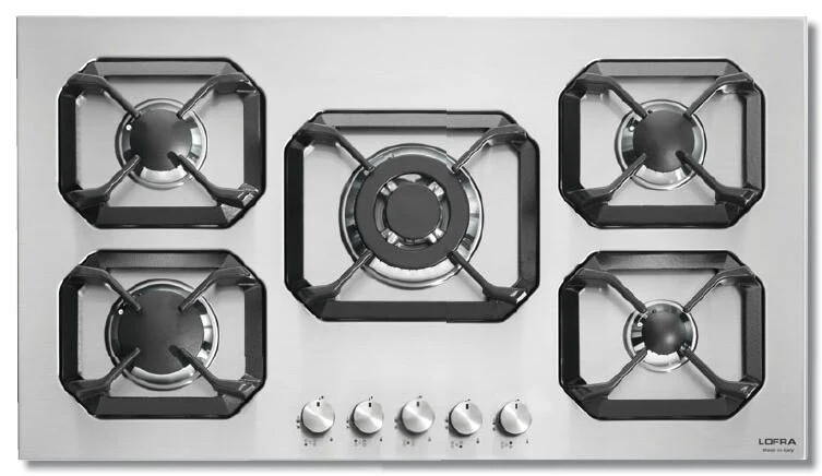 Lofra HLS9A0 Piano Cottura Stainless steel Da incasso Gas 5 Fornello(i)