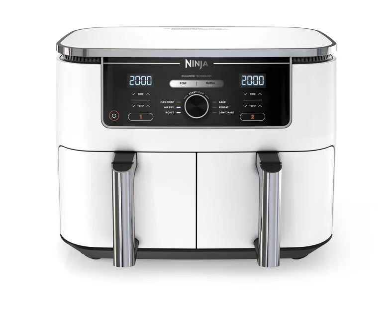 Ninja AF400EU Doppia 9,5 L Indipendente 2470 W Friggitrice ad aria calda Bianco