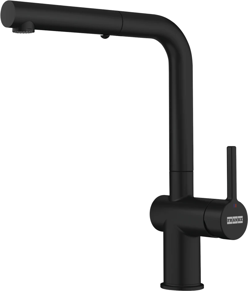 Franke Active L-Shape Pullout Tap, Matt Black
