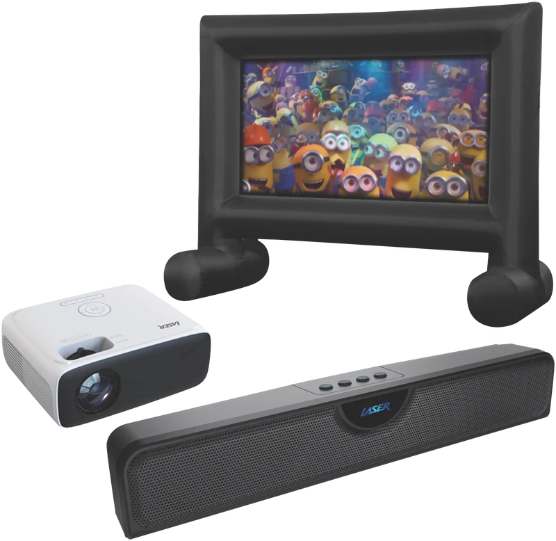 Laser 1080P Cinema Projector Outdoor Bundle 2024