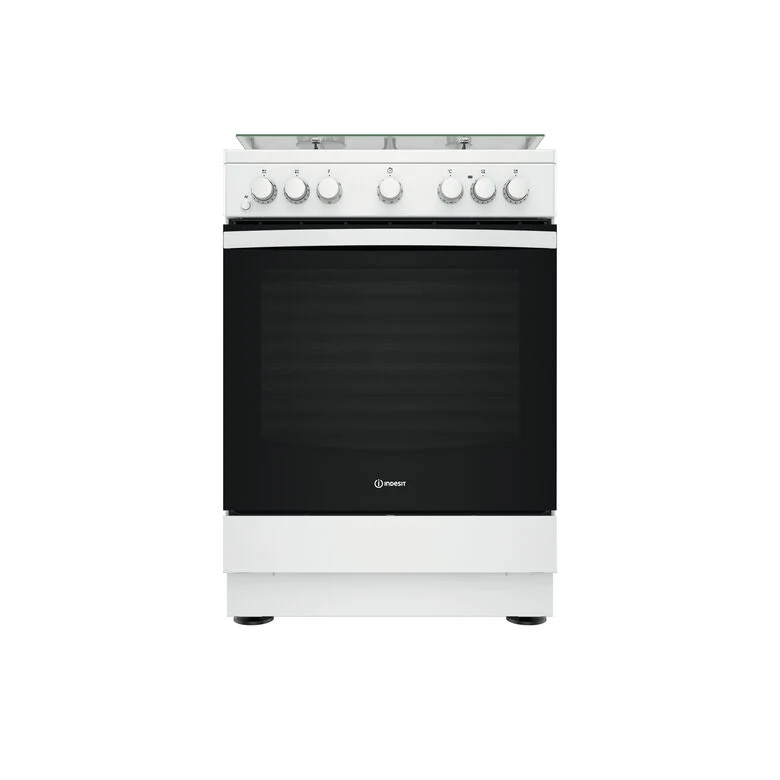 Indesit IS67G4PHW/E Cucina Gas Nero, Bianco A