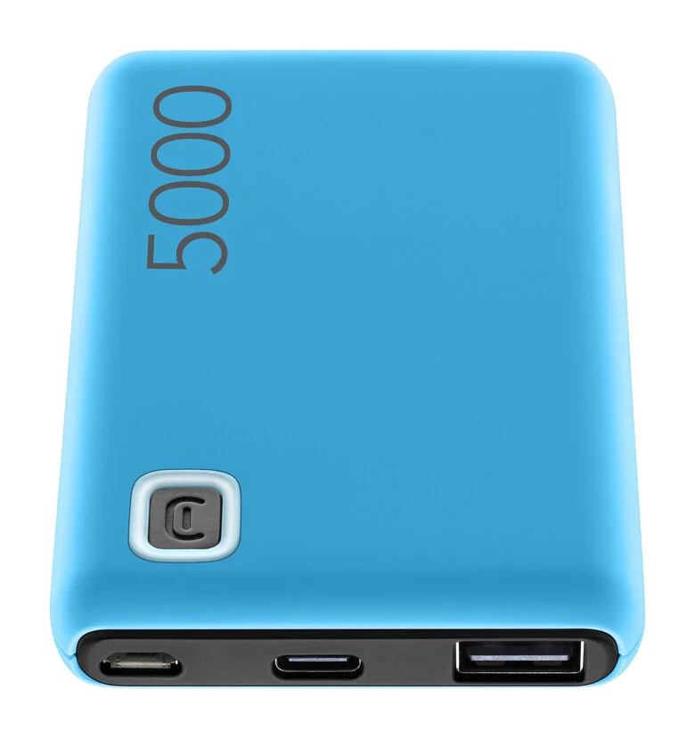 Cellularline Power Bank ESSENCE 5000 Caricabatterie portatile da 5000mAh Blu
