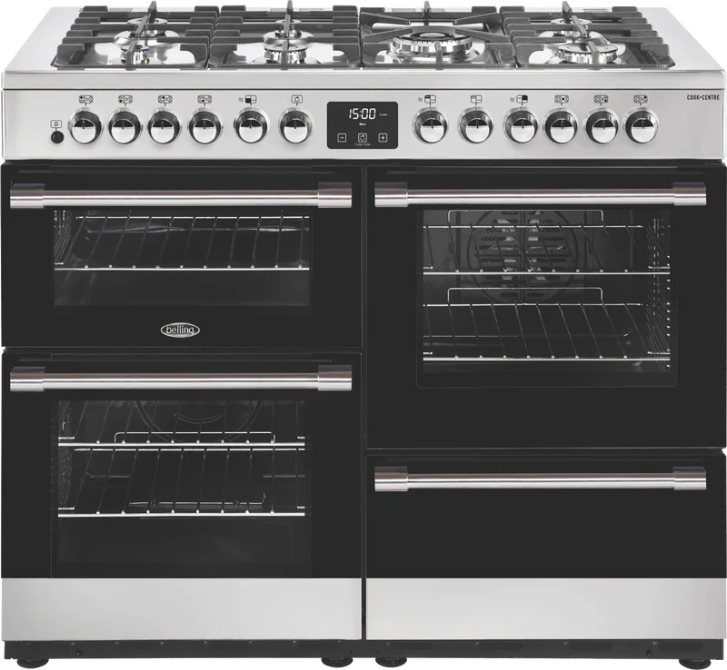 Belling 110cm Dual Fuel Upright Cooker Stainless Steel