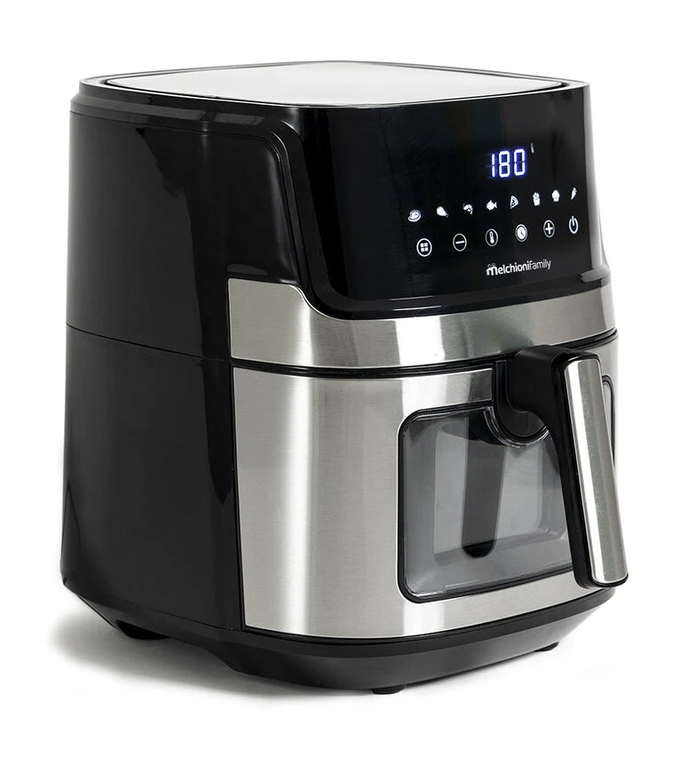 Melchioni 118340033 friggitrice Singolo 6,5 L Indipendente 1600 W Nero, Stainless steel