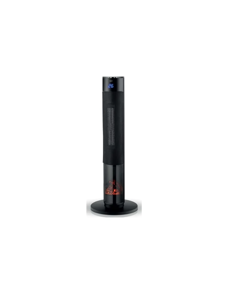 Dcg Stufa in Ceramica con Potenza 2000w Altezza 78cm Effetto Fiamma