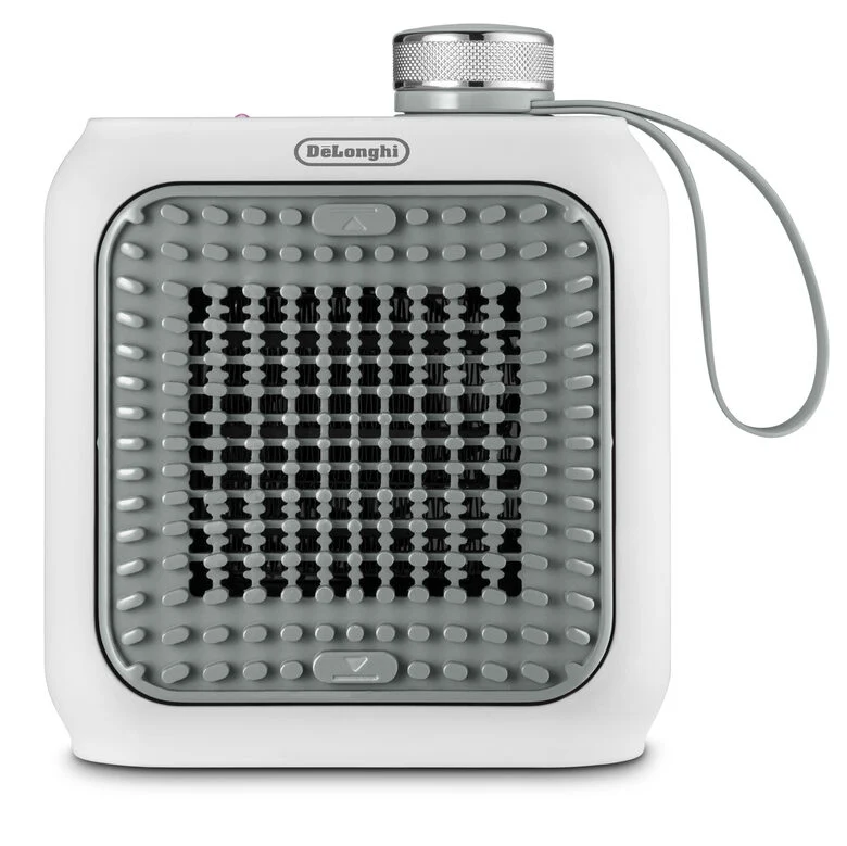 De’Longhi HFX10B03.GR Interno Grigio, Bianco 350 W Riscaldatore ambiente elettrico con ventilatore