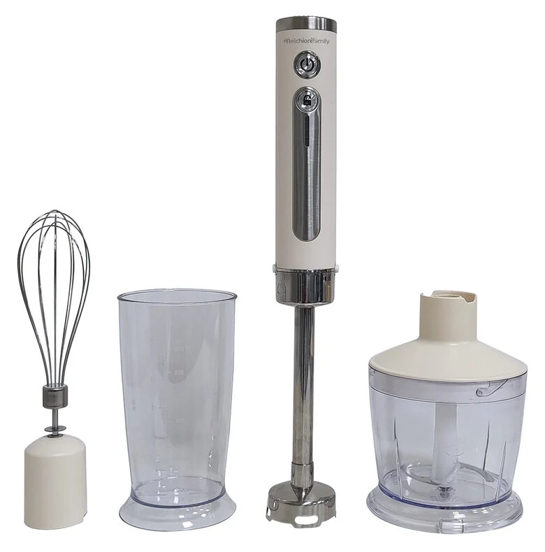 Melchioni 118420038 frullatore Frullatore ad immersione 150 W Stainless steel, Trasparente, Bianco