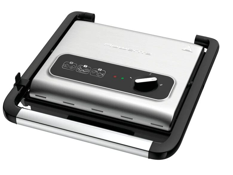 Rowenta GR242D Inicio Grill Adjust, Griglia Multifunzione per Carne e Verdura, 3 Livelli di Cottura, 2000 W, Ghisa